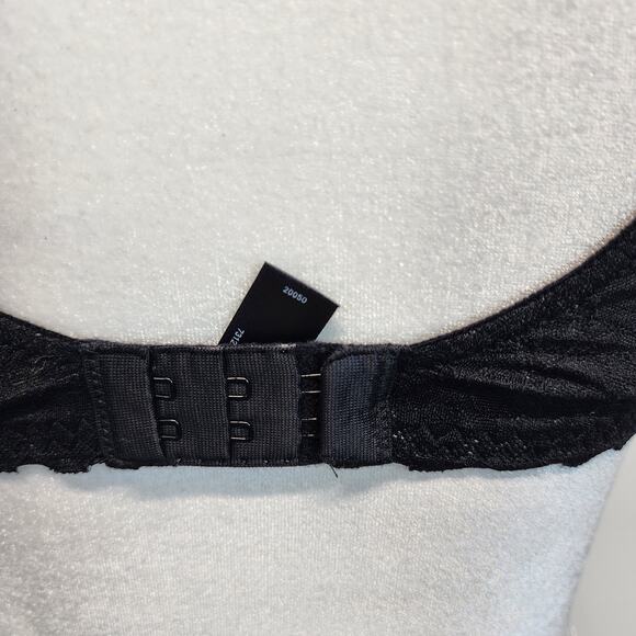 Natori Sheer Glamour Full Fit Contour Bra Size 36C Black Underwire Lace 731252 - Picture 8 of 11